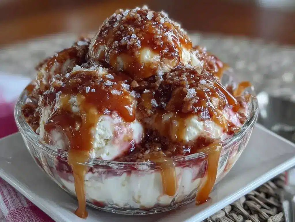crème glacée au caramel salé - featured image