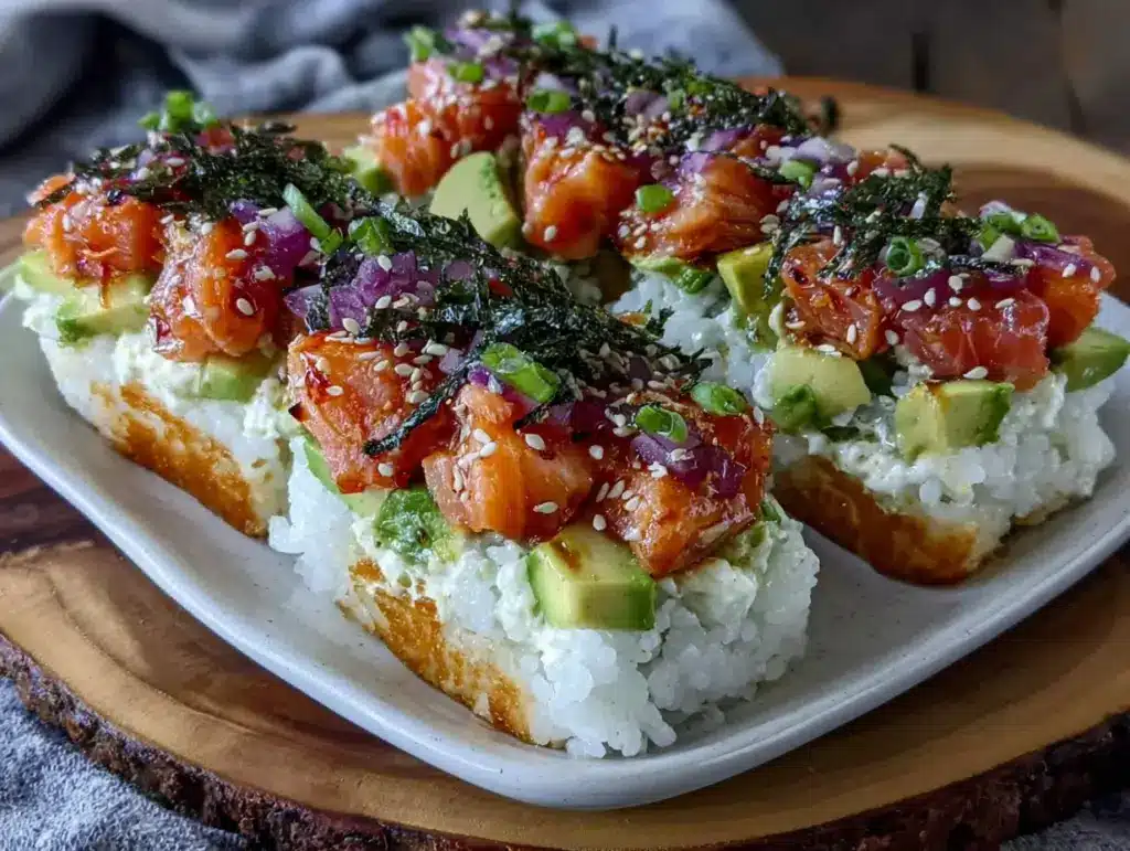 crémeux bake épicé au thon et riz sushi - featured image
