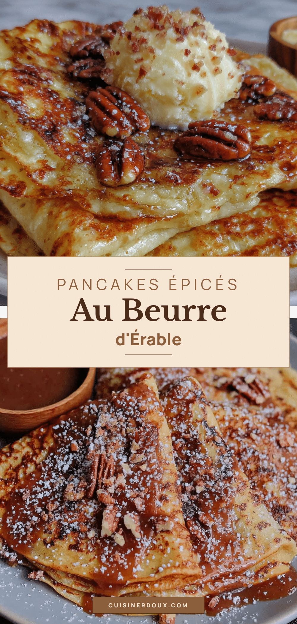 crêpes à la citrouille épicées au beurre dérable recipe