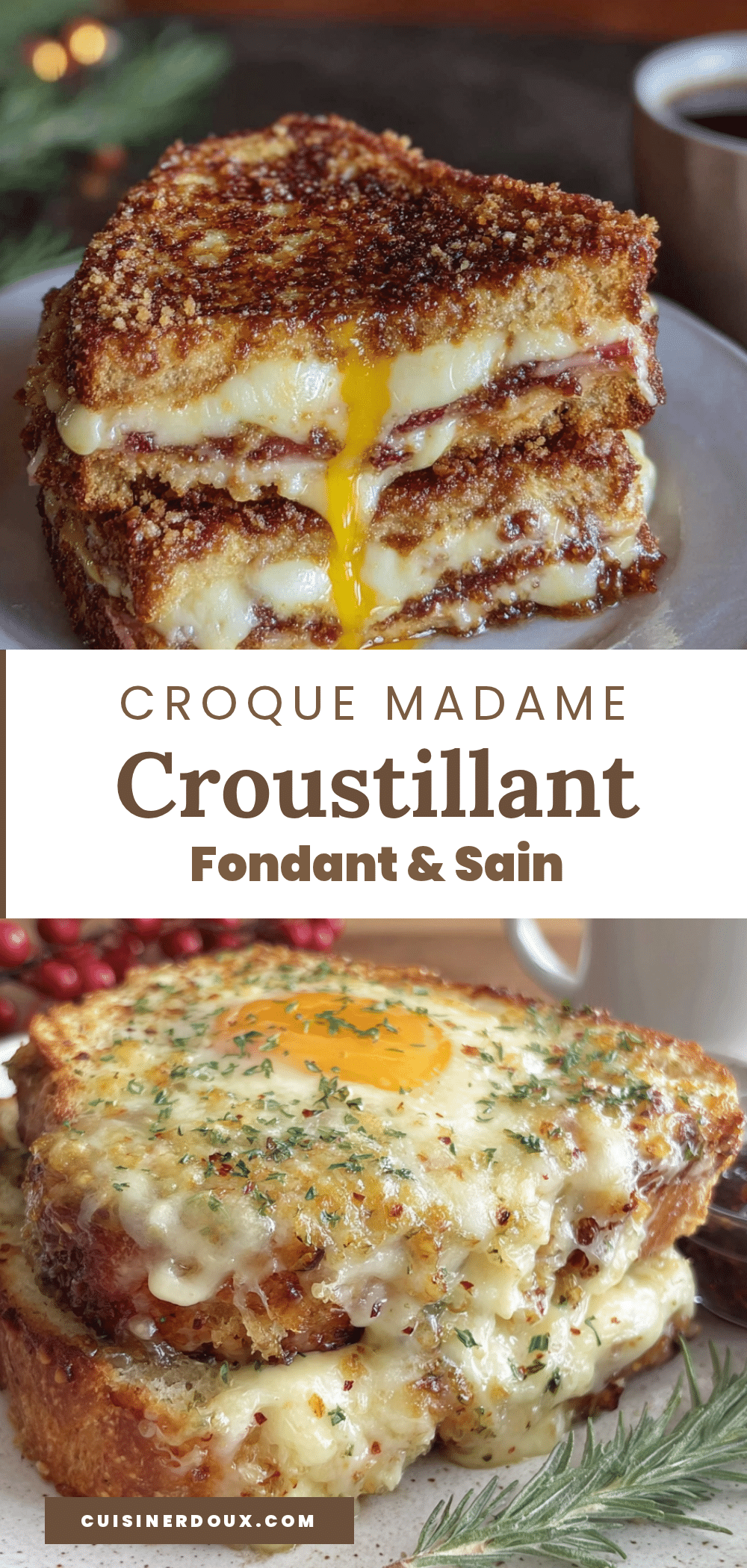croque madame croustillant et fondant recipe