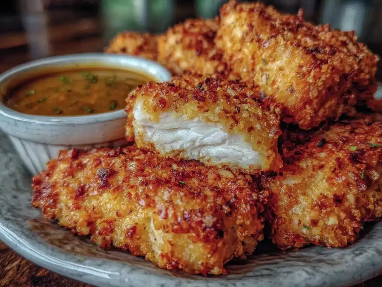 croustillants chicken tenders sauce Sriracha miel preparation steps