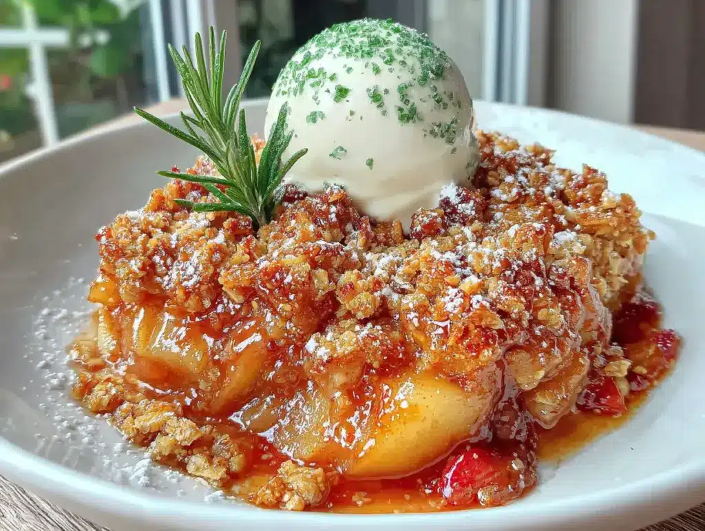 crumble aux pommes et noisettes caramélisées - featured image