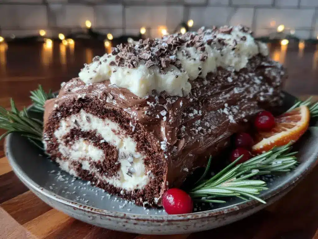 décoration bûche de Noël - featured image