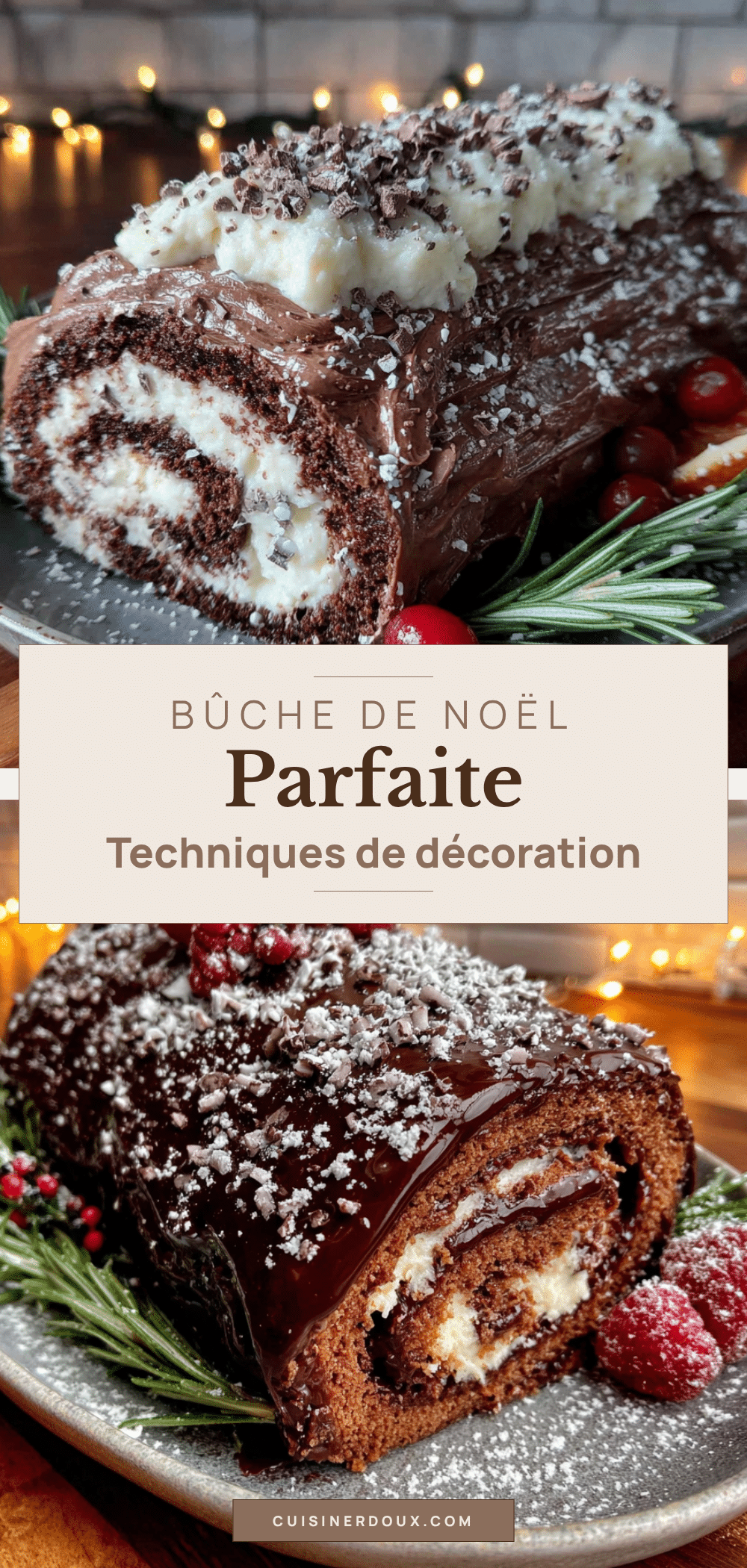 décoration bûche de Noël recipe