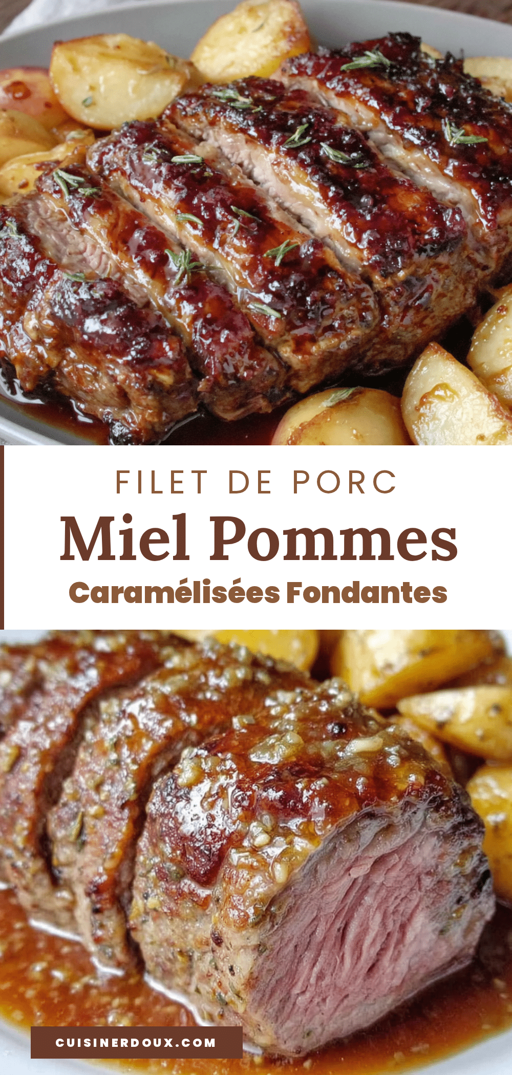 filet de porc miel pommes caramélisées recipe