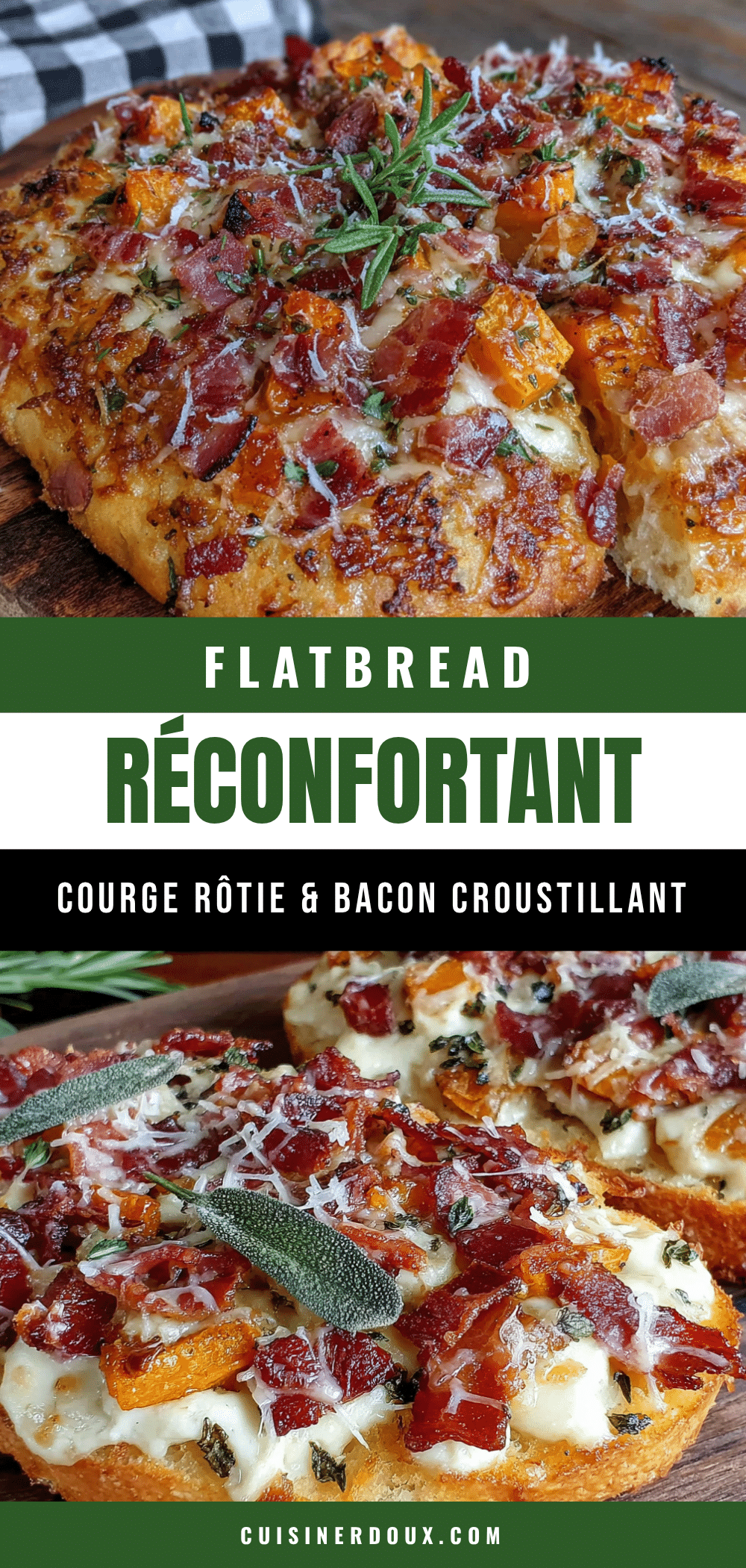 flatbread réconfortant courge rôtie et bacon croustillant recipe