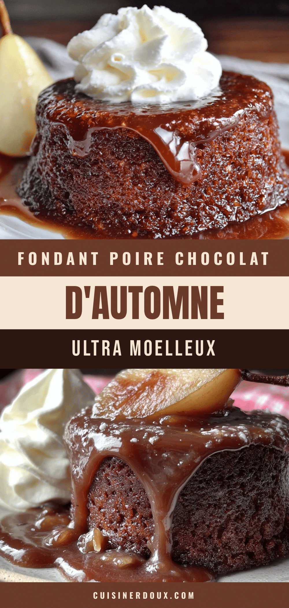 fondant poire chocolat recipe