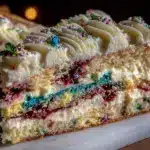gâteau arc-en-ciel crémeux - featured image