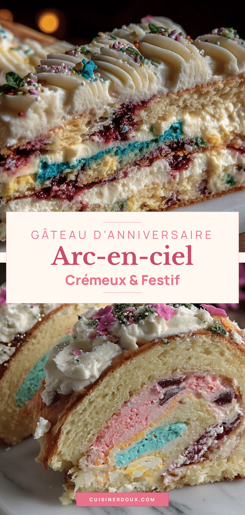 gâteau arc-en-ciel crémeux recipe