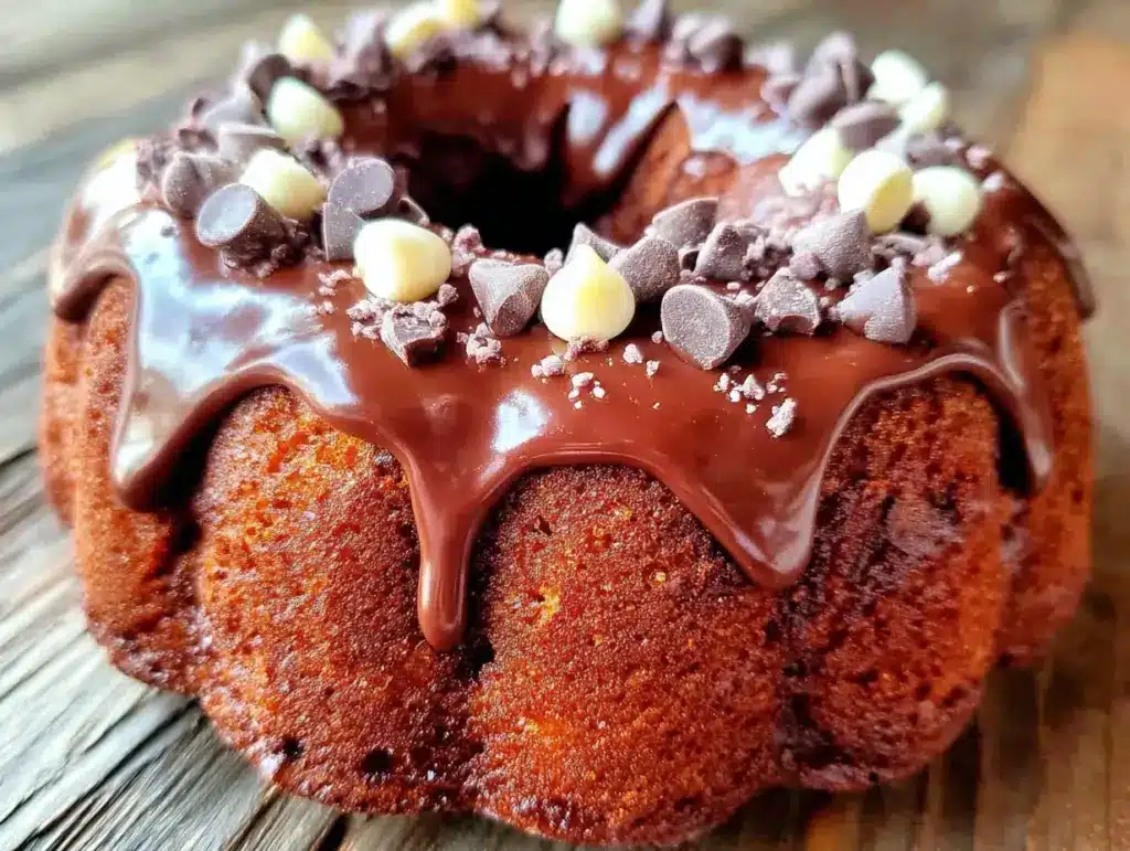gâteau bundt triple chocolat fondant - featured image