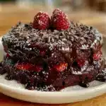 gâteau chocolat triple étage sain - featured image