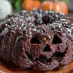 gâteau citrouille effrayante au chocolat - featured image