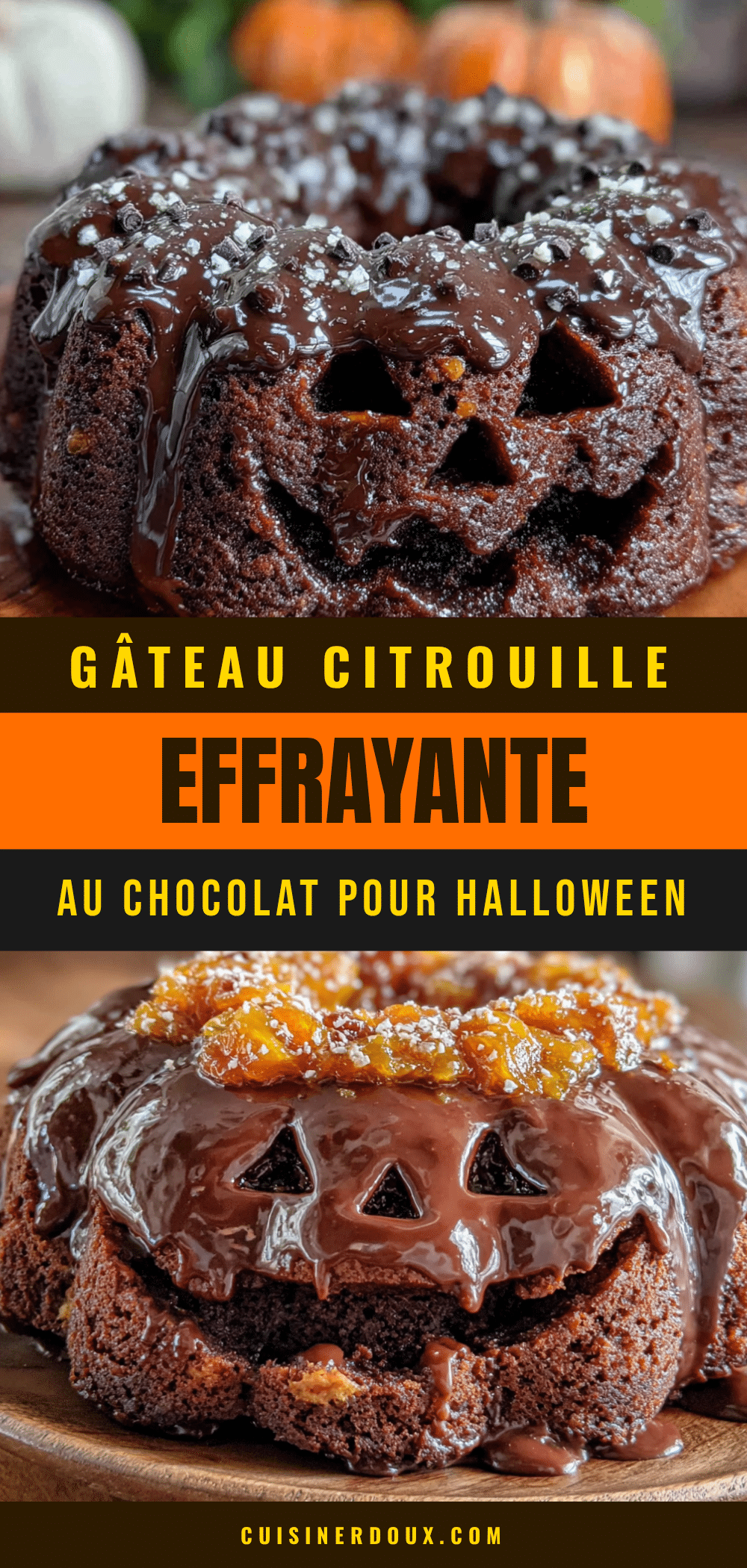 gâteau citrouille effrayante au chocolat recipe