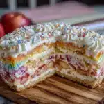 gâteau danniversaire arc-en-ciel facile pour la rentrée - featured image