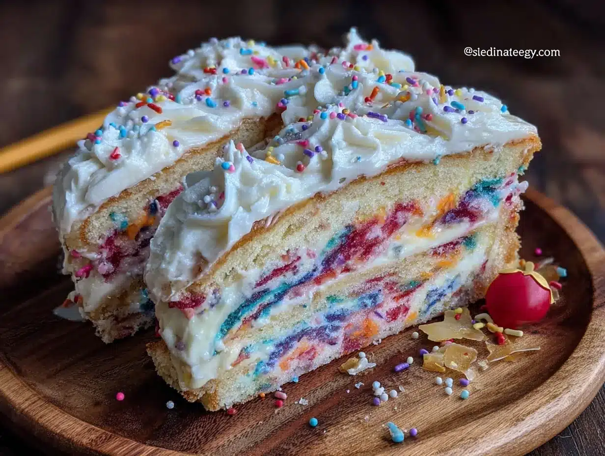 gâteau danniversaire arc-en-ciel facile pour la rentrée preparation steps
