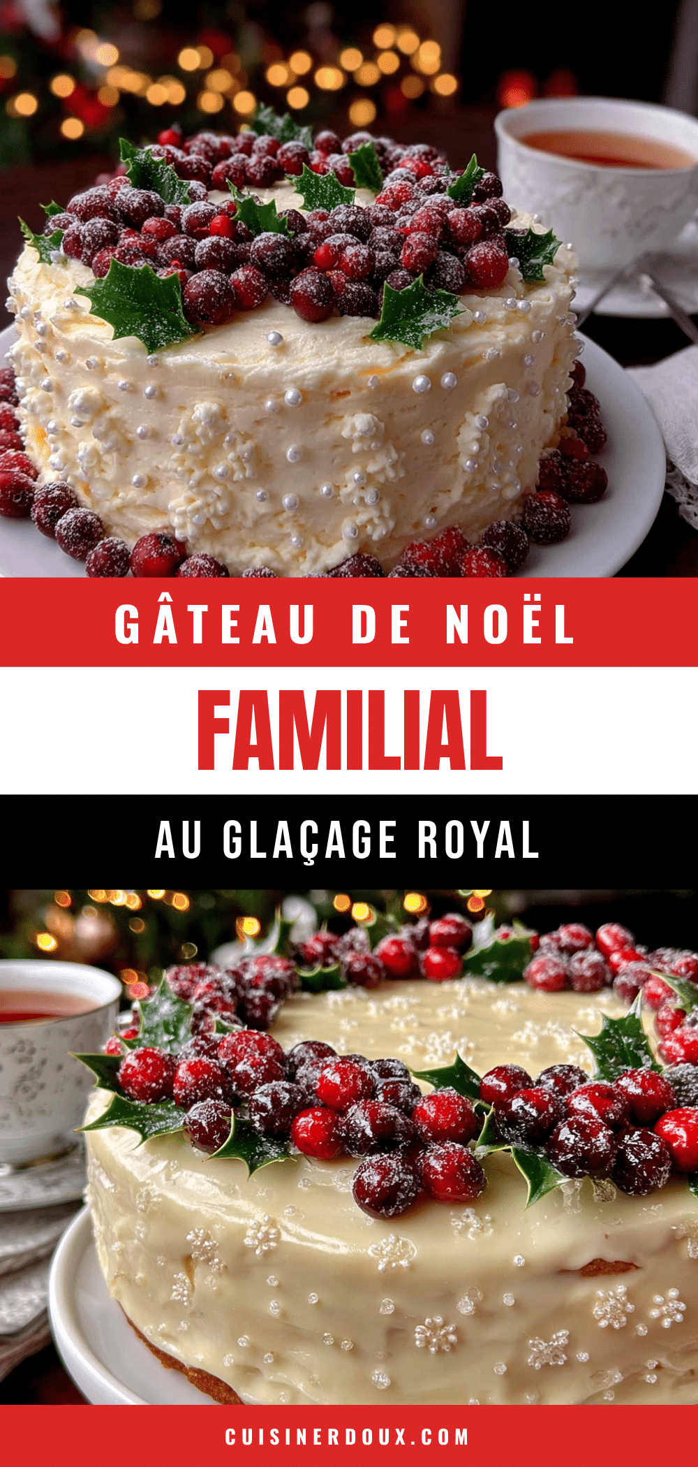 gâteau de Noël facile au glaçage royal recipe
