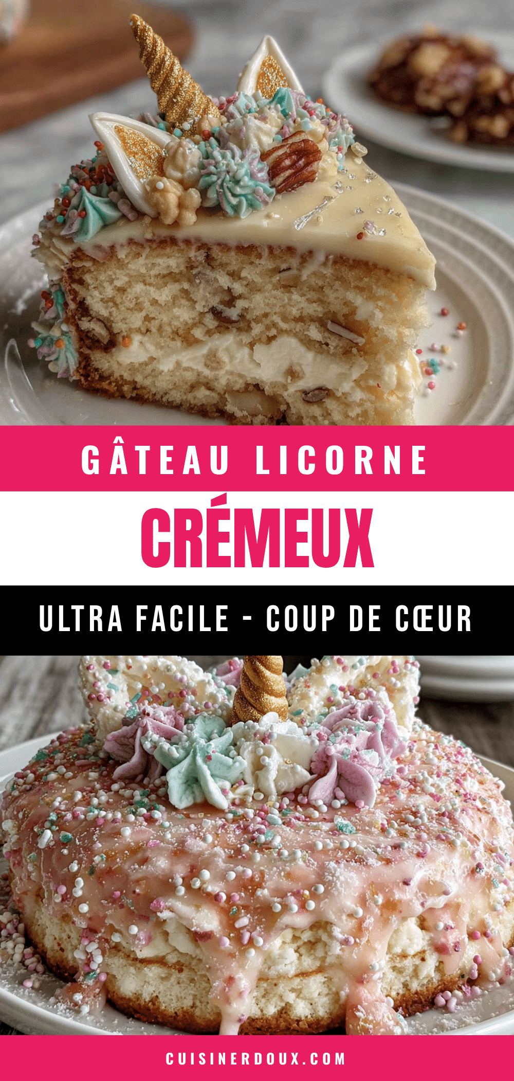 gâteau licorne crémeux ultra facile recipe