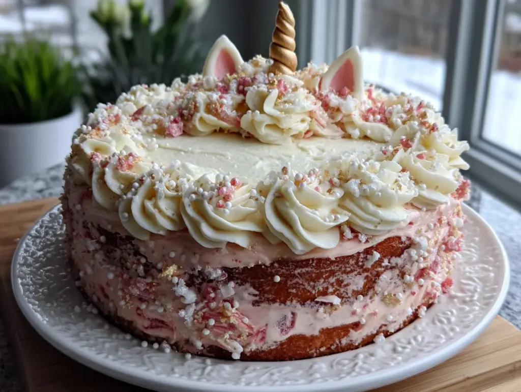 gâteau licorne féerique - featured image