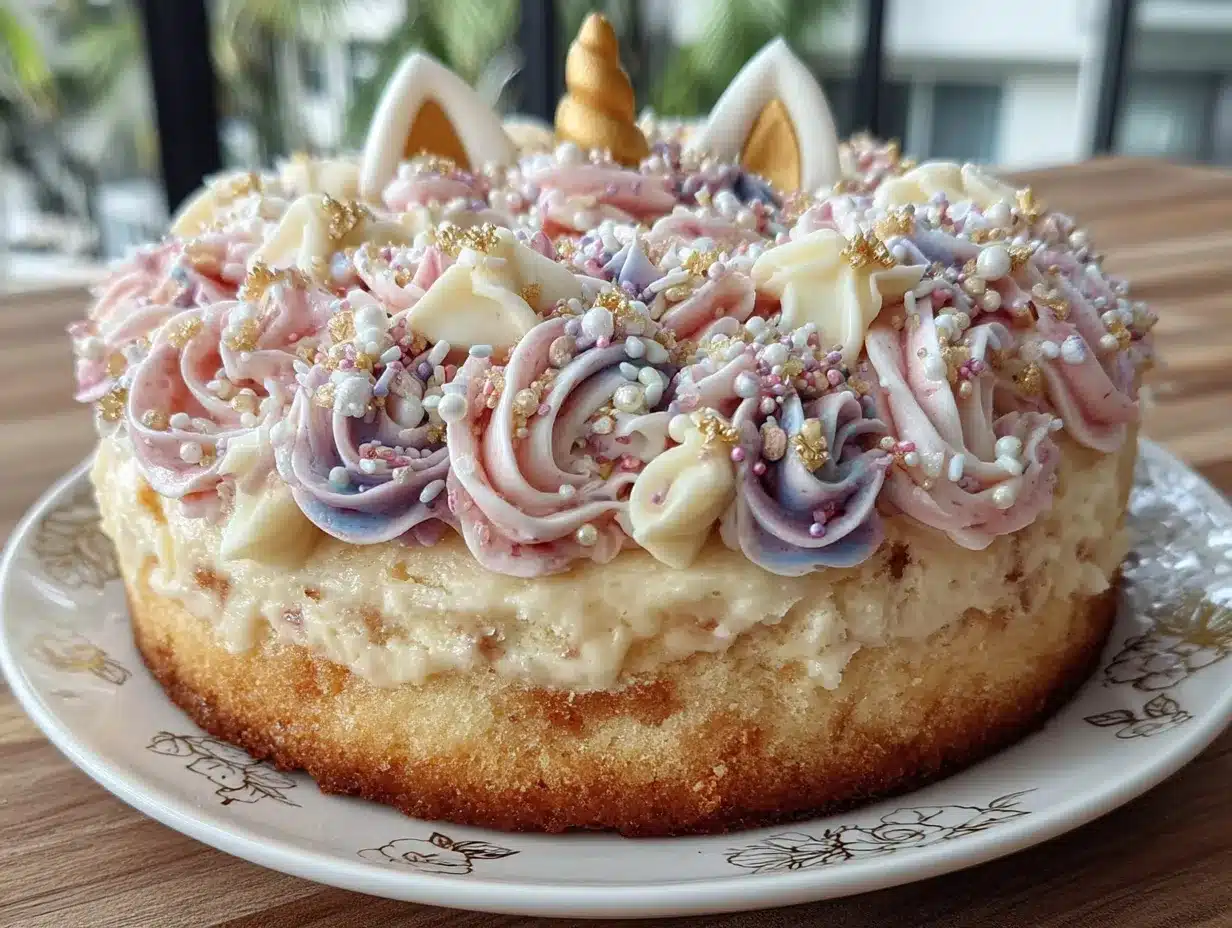 gâteau licorne féerique preparation steps