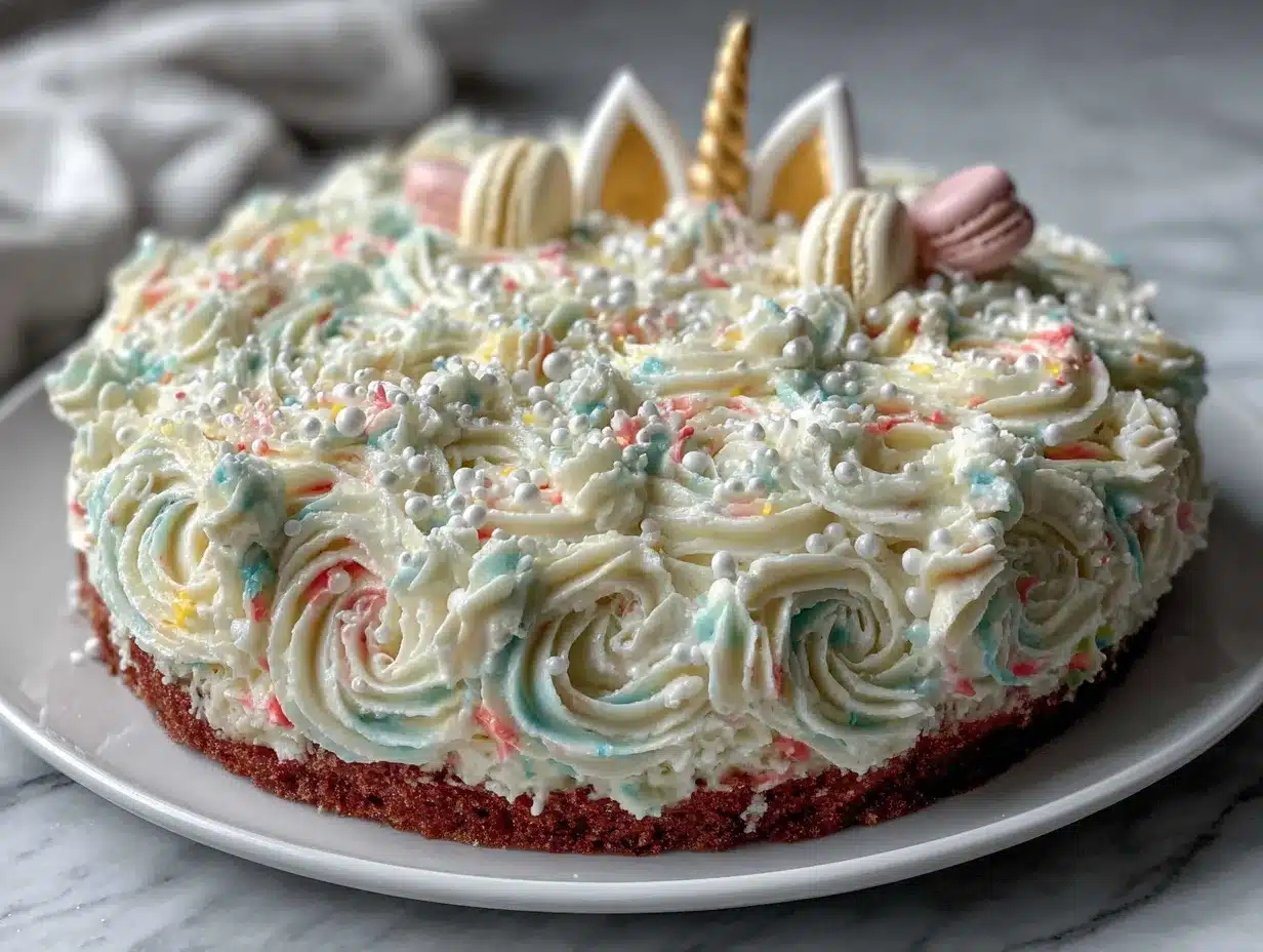 gâteau licorne pastel ultra crémeux preparation steps