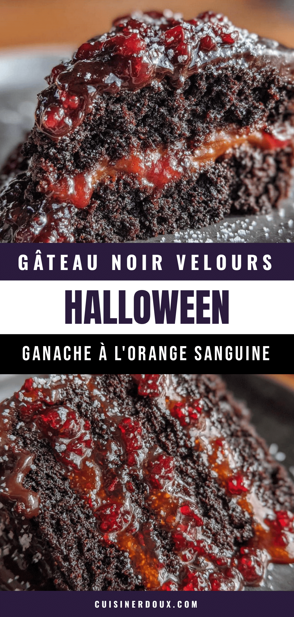 gâteau noir velours halloween facile recipe