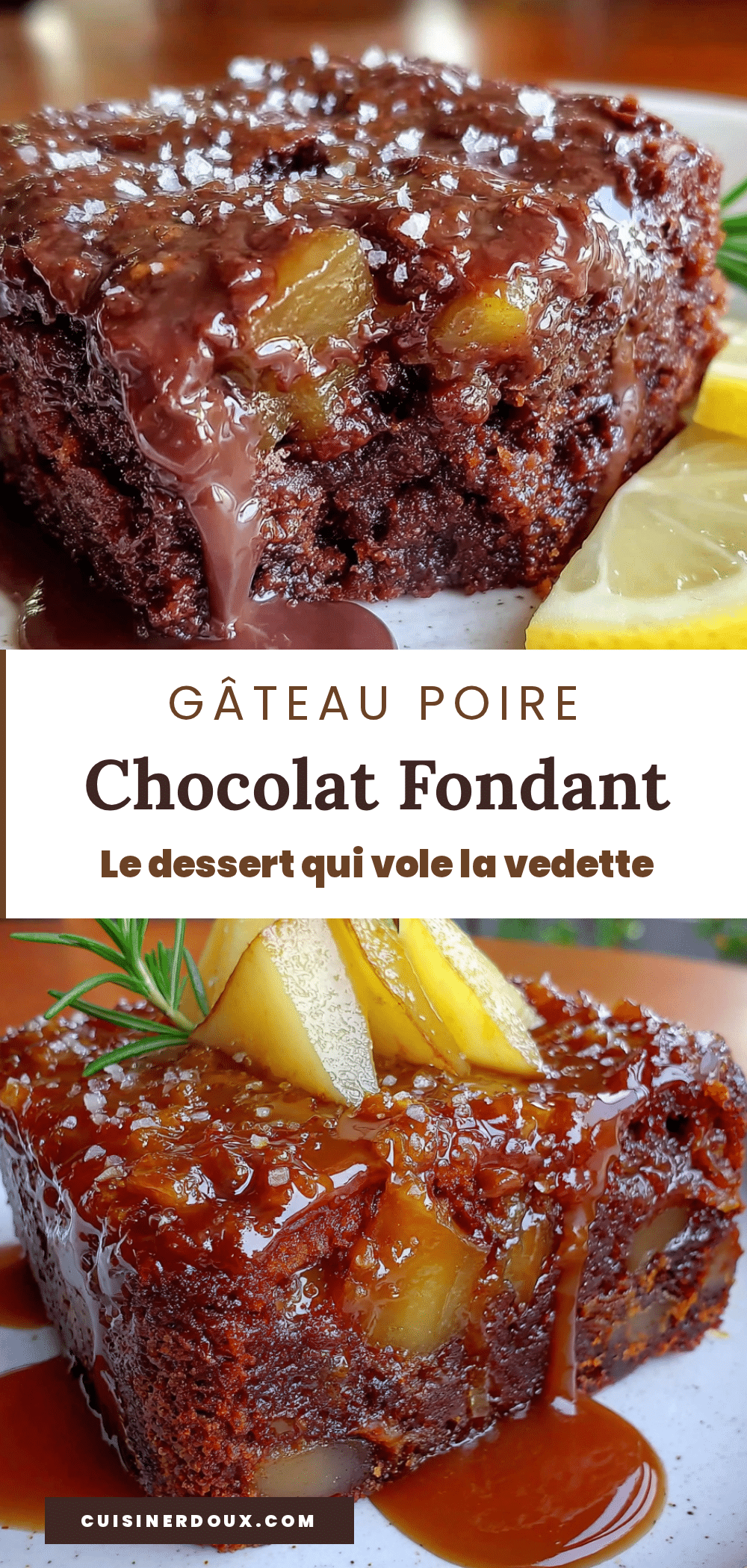 gâteau poire chocolat fondant recipe