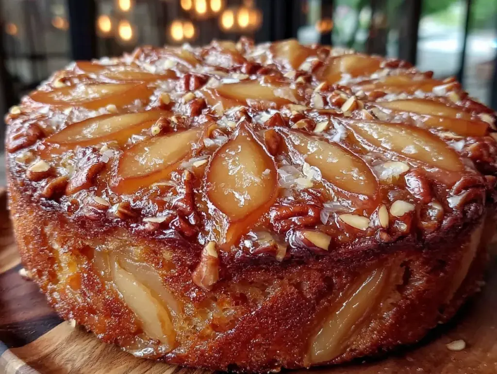 gâteau poire-noix moelleux - featured image