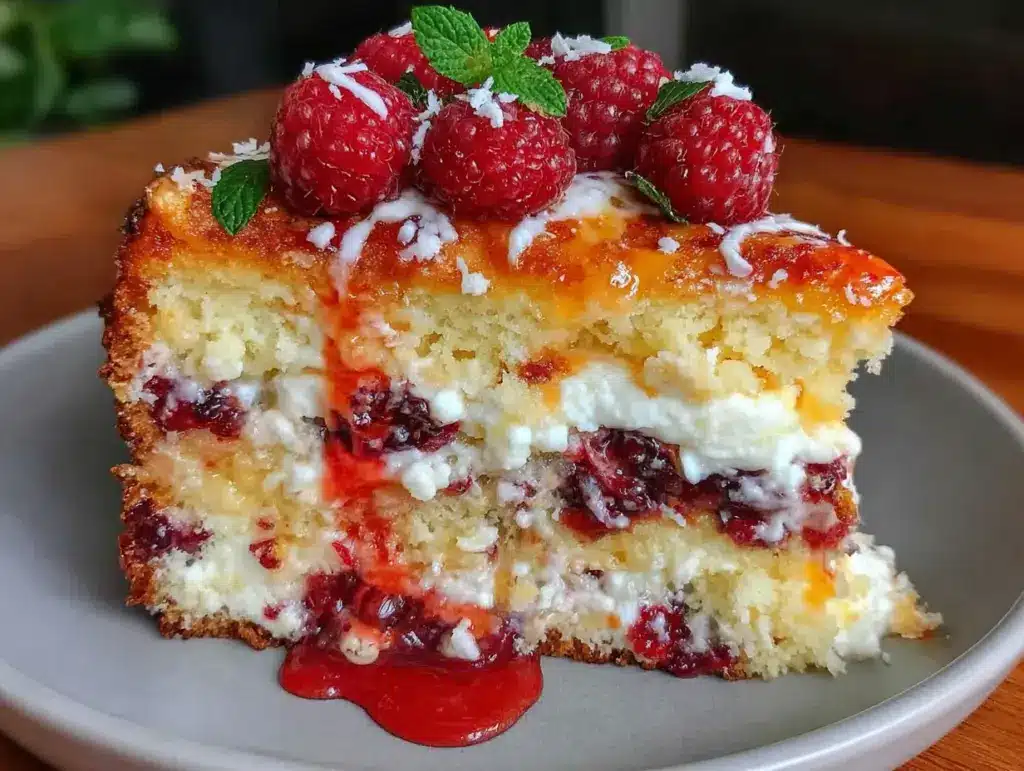 gâteau vanille framboise trois étages - featured image