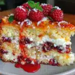 gâteau vanille framboise trois étages - featured image
