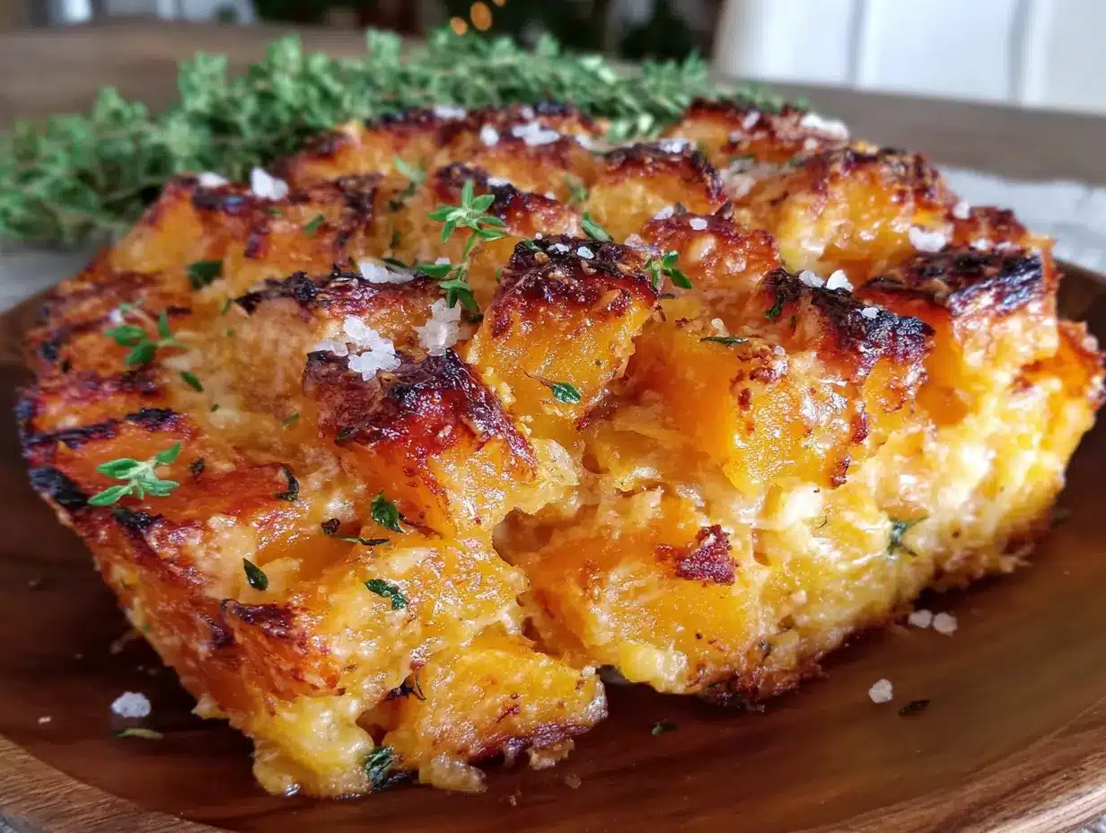 gratin de butternut rôti au parmesan croustillant preparation steps