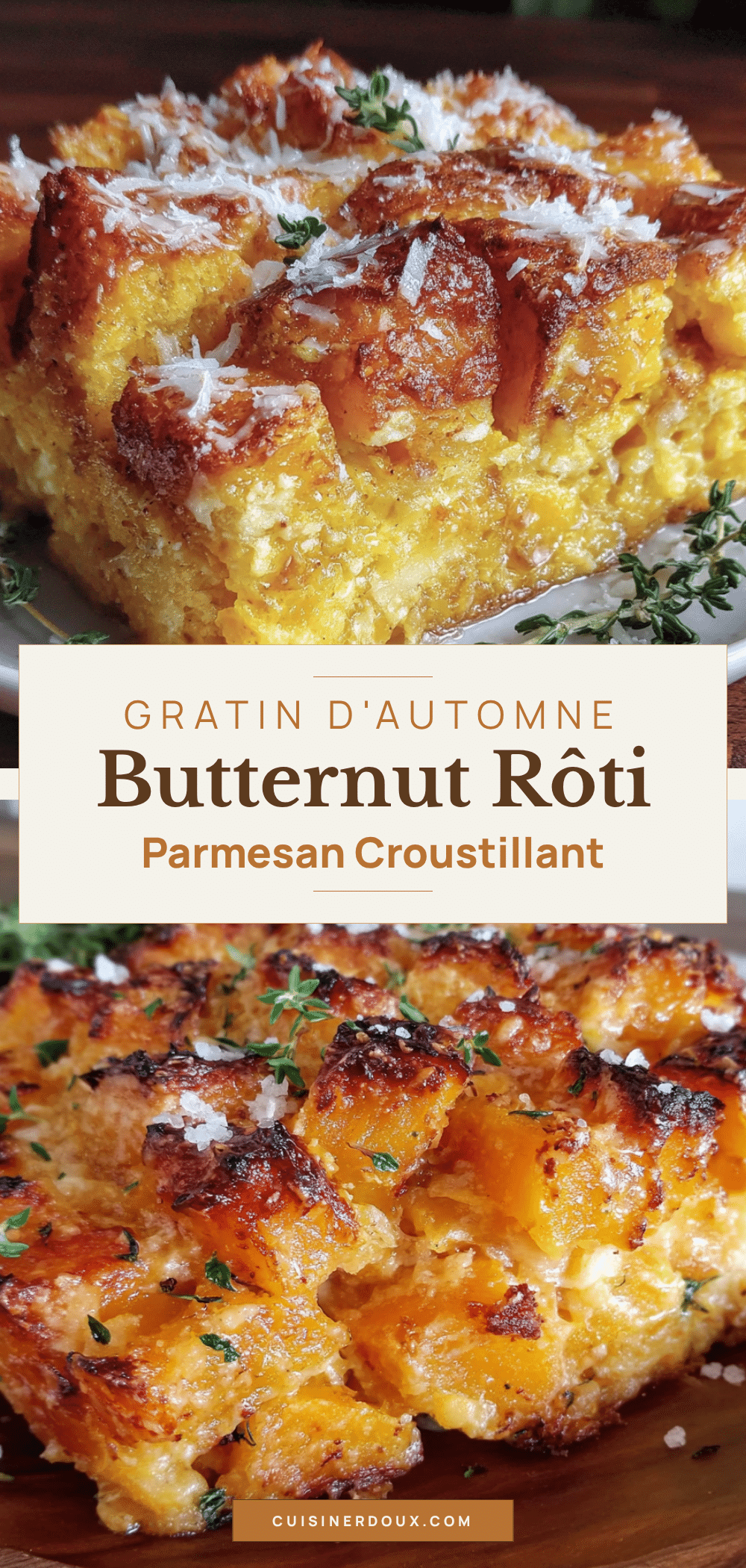 gratin de butternut rôti au parmesan croustillant recipe