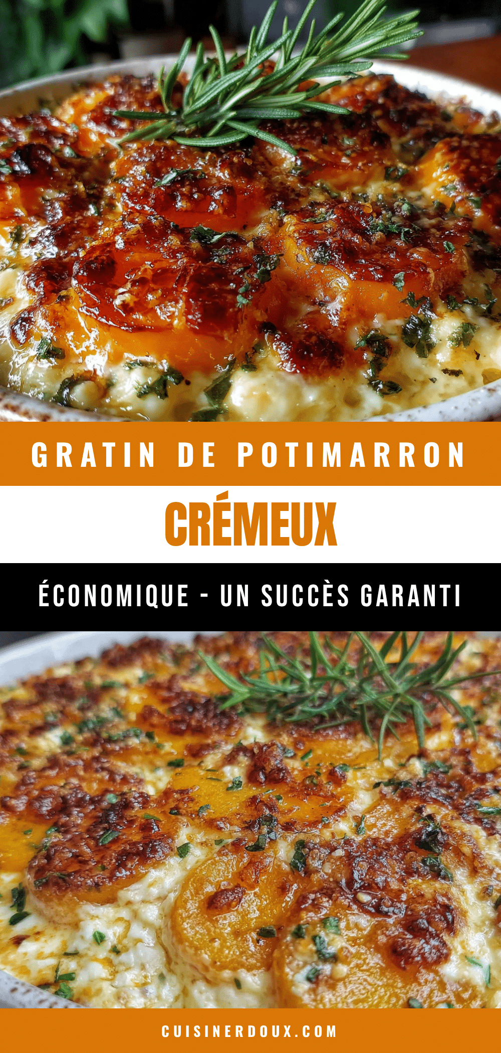 gratin de potimarron crémeux recipe