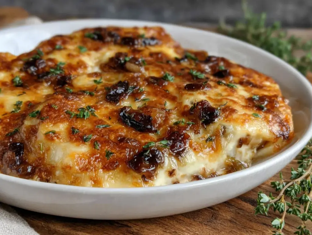 gratin raclette jambon champignons - featured image