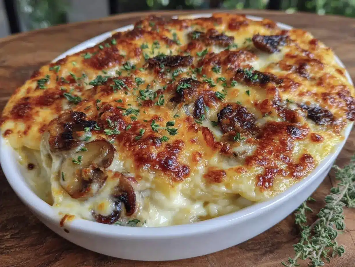 gratin raclette jambon champignons preparation steps