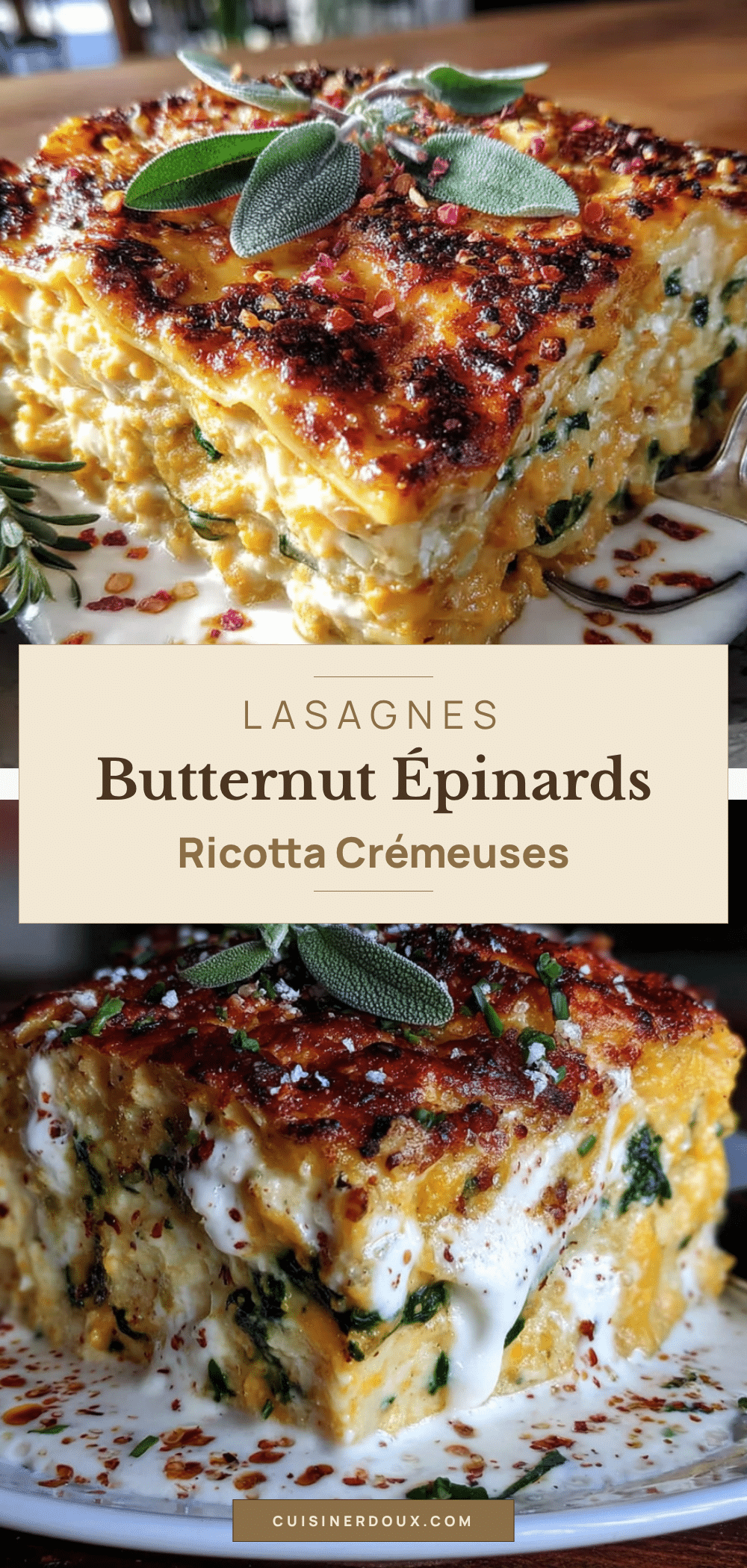 lasagnes butternut épinards ricotta recipe