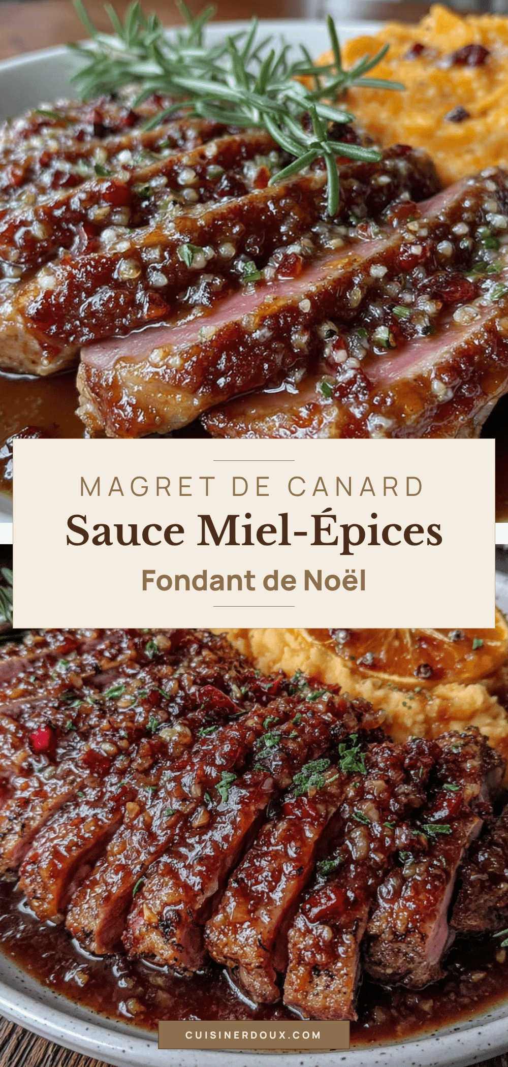 magret de canard sauce miel épices de Noël recipe