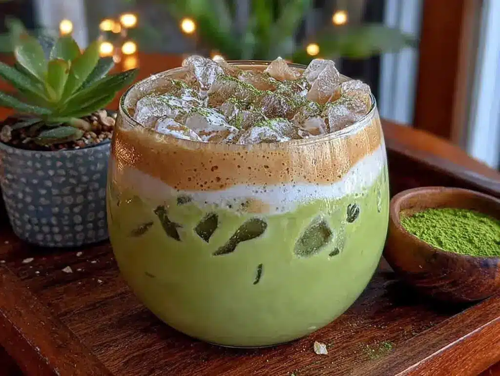 matcha glacé crémeux au lait d’avoine - featured image