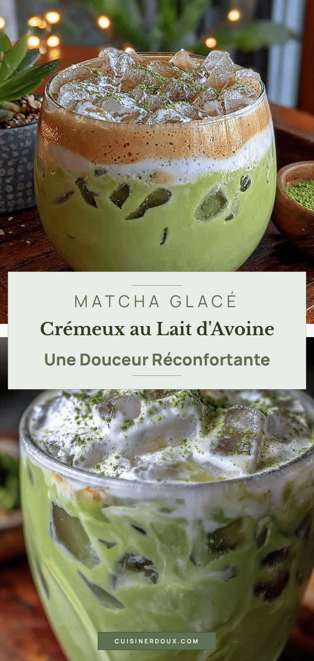 matcha glacé crémeux au lait d’avoine recipe