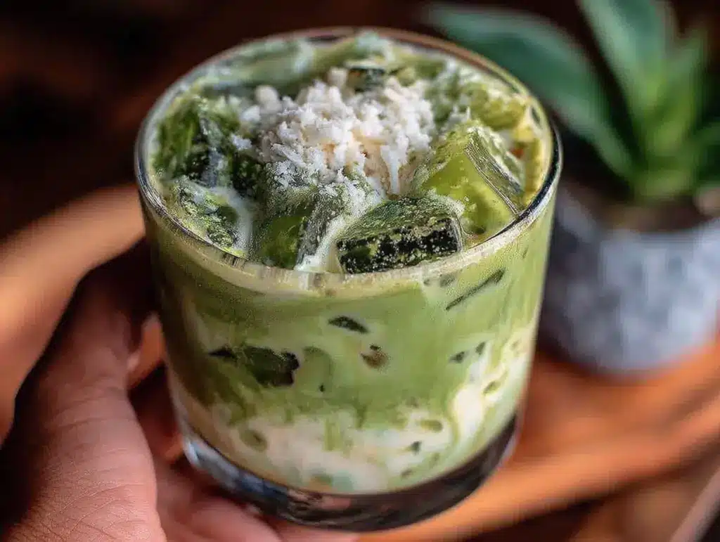 matcha glacé crémeux au lait davoine - featured image