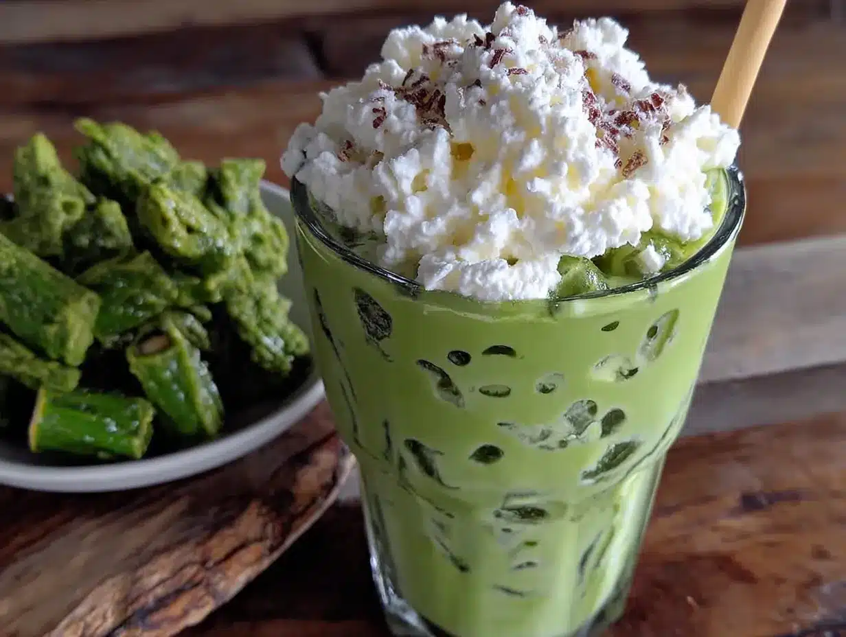 matcha glacé crémeux au lait davoine preparation steps