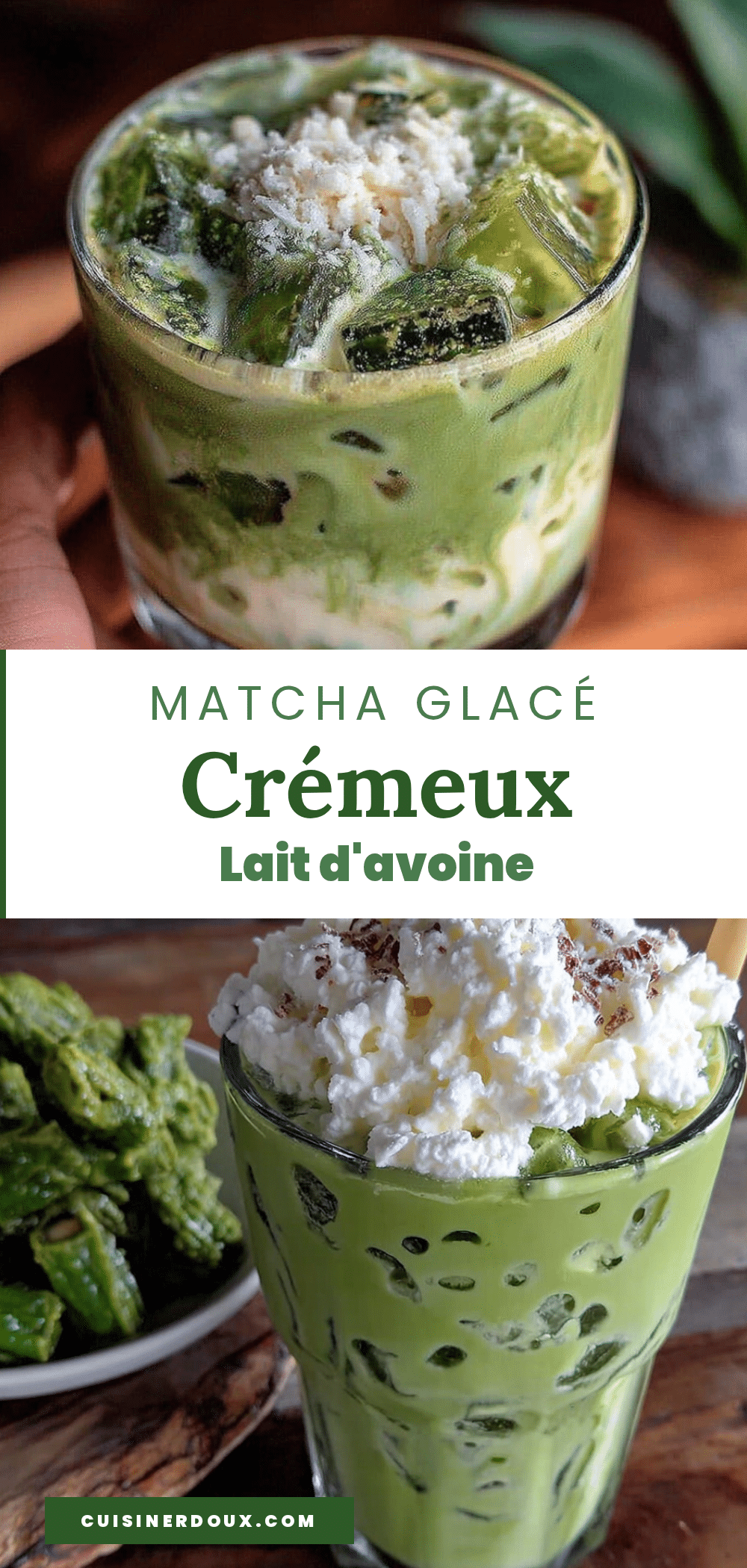 matcha glacé crémeux au lait davoine recipe