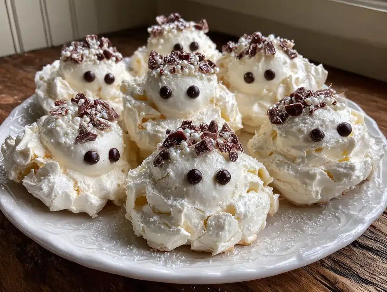 meringues fantômes halloween preparation steps