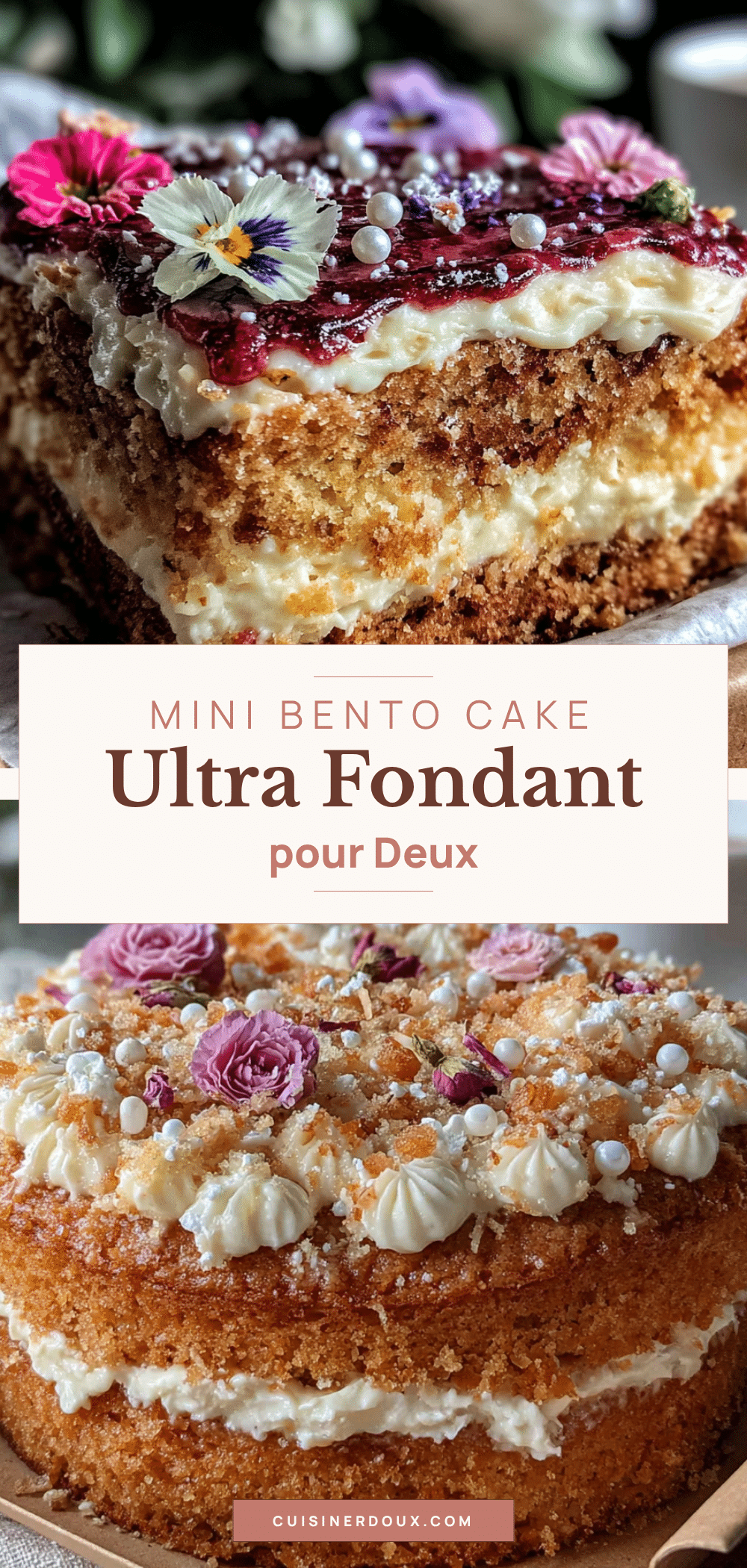 mini bento cake ultra fondant pour deux recipe