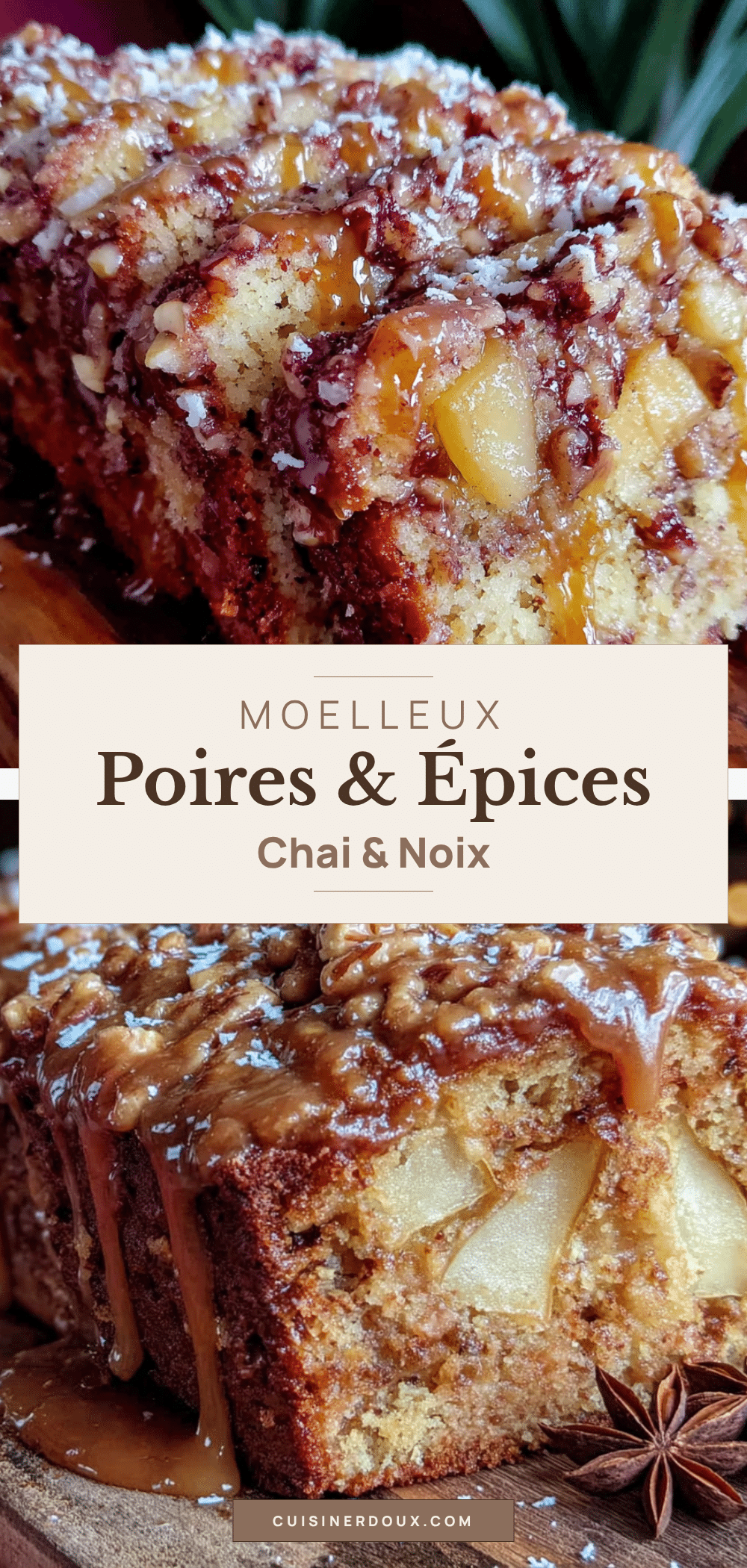 moelleux aux poires et épices chai recipe