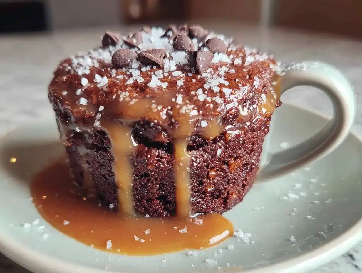 mug cake chocolat fondant preparation steps