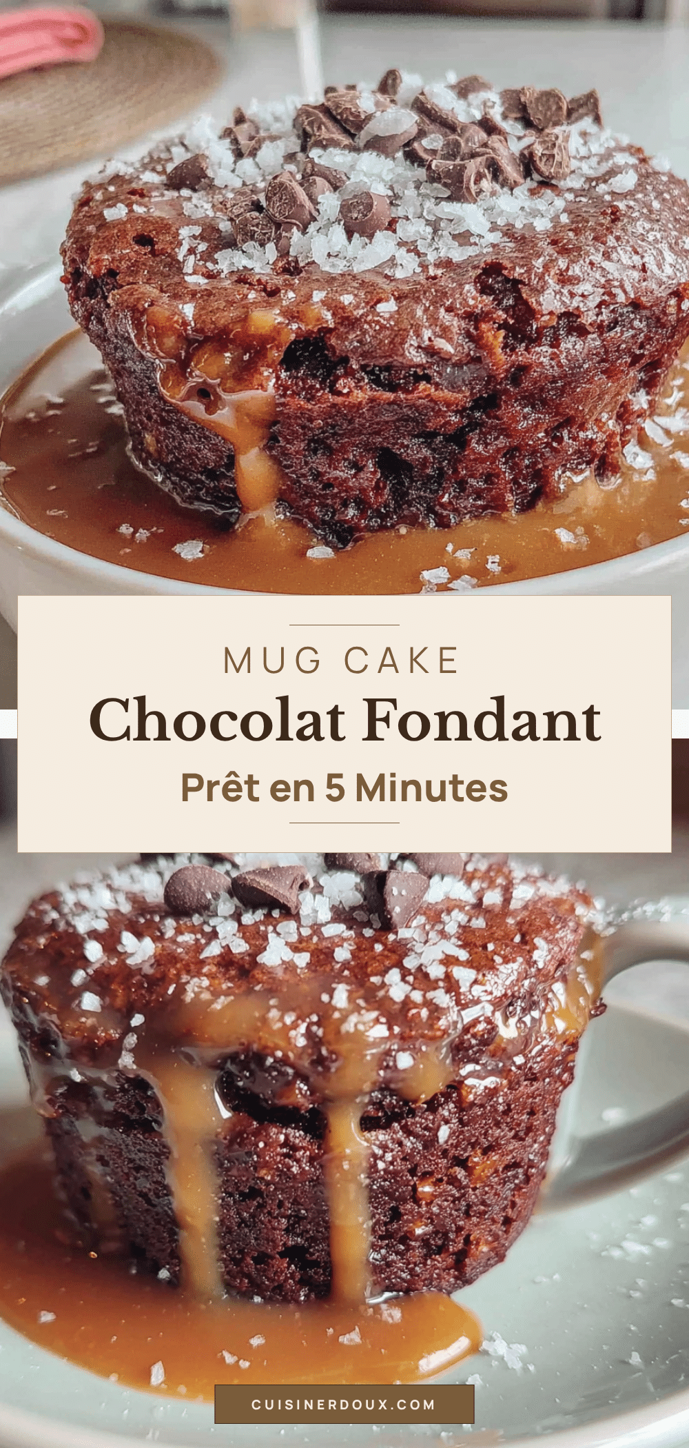 mug cake chocolat fondant recipe