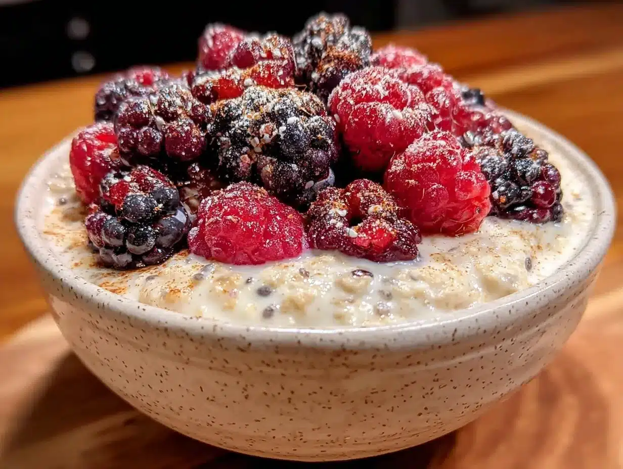 overnight oats aux fruits rouges preparation steps
