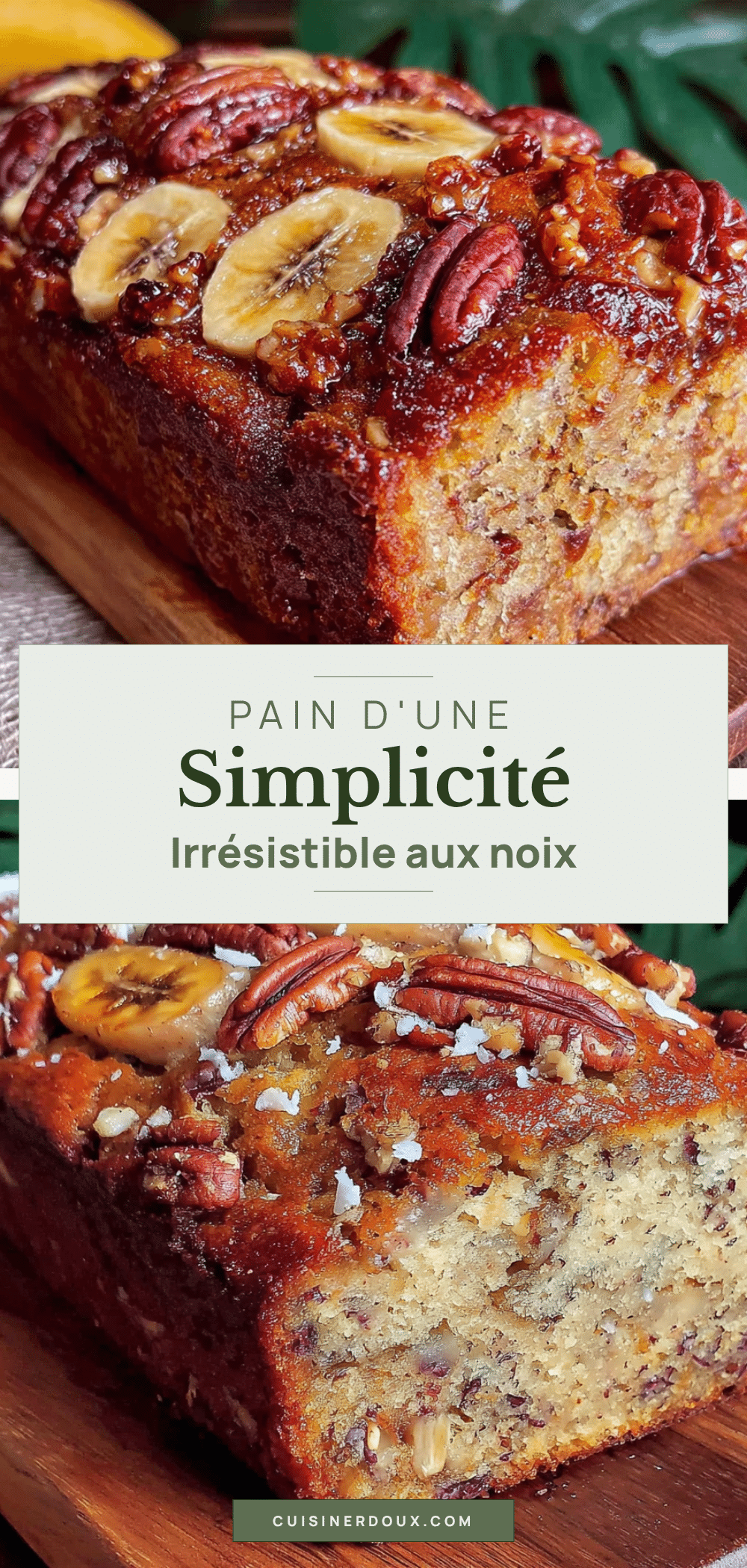 pain à la banane et aux noix recipe