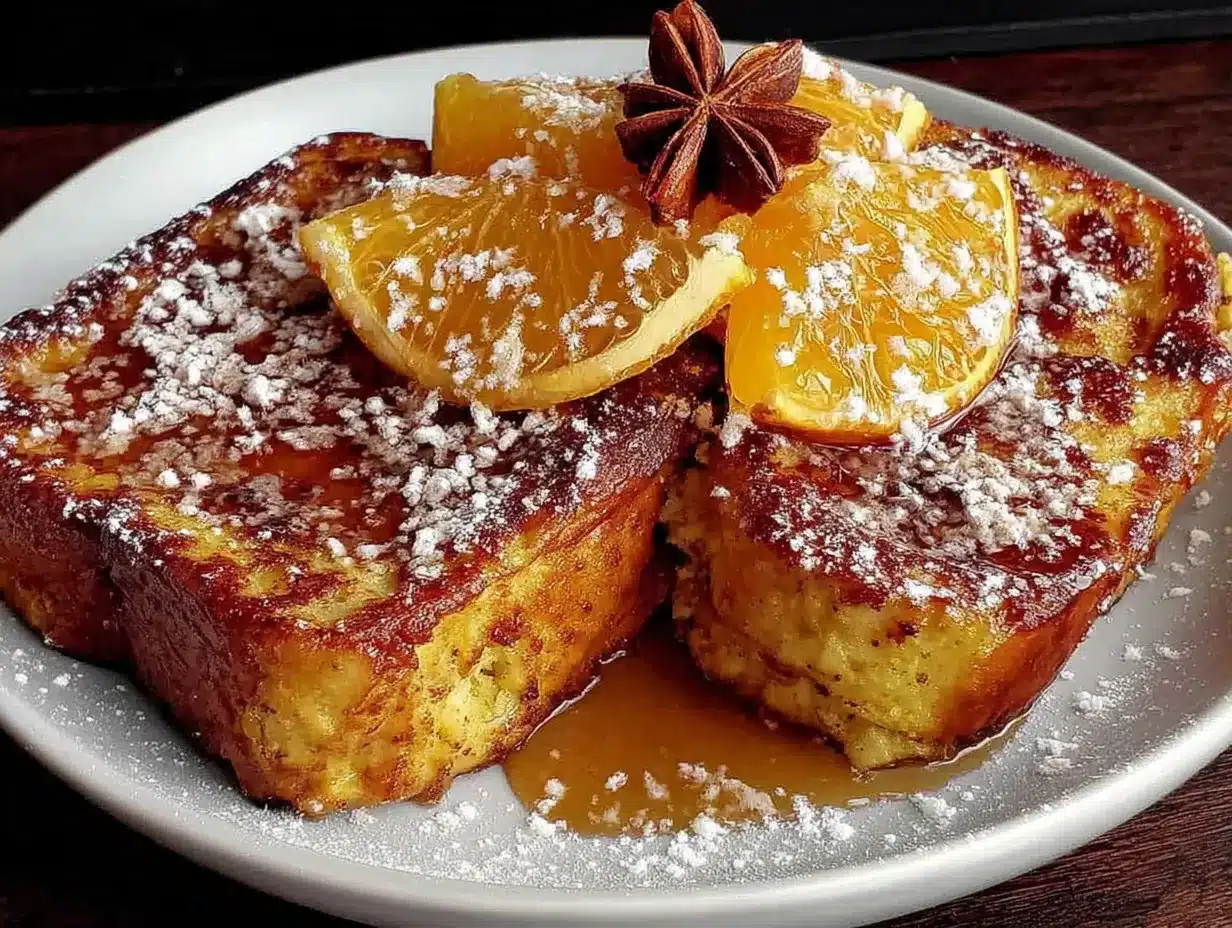 pain perdu de Noël cannelle orange preparation steps