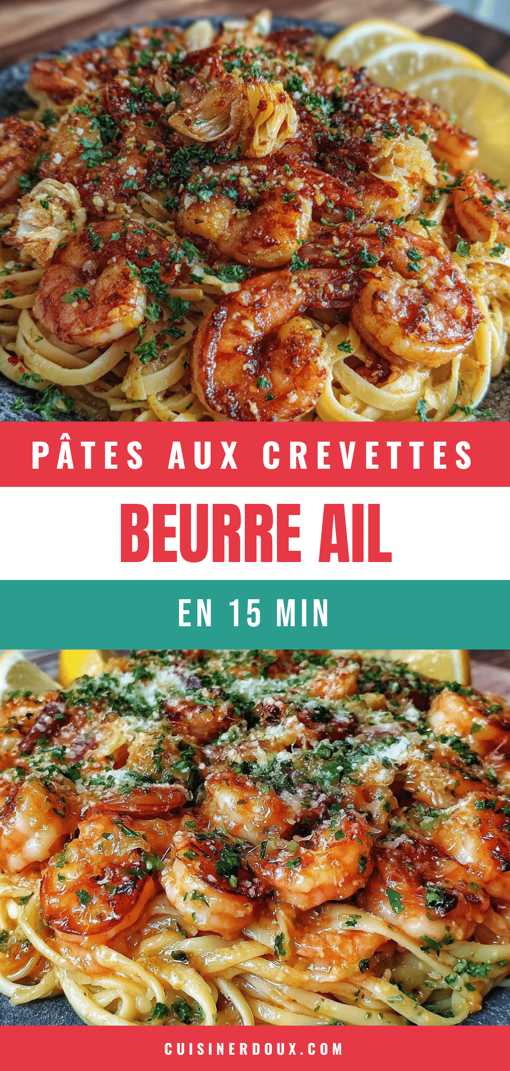 pâtes aux crevettes beurre ail recette facile 15 minutes recipe